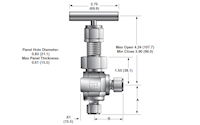 Angle U12 Series Needle Valves - dimensions