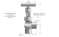 Angle U6 Series Needle Valves - dimensions