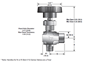 Angle V12 Series Needle Valves - dimensions