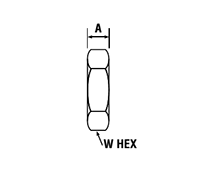 Bulkhead Locknut for metric tube – dimensions