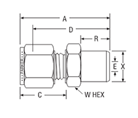 Buttweld Connector for metric tube – dimensions