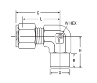 Buttweld Elbow for fractional tube – dimensions