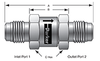 CO Series Check Valves - dimensions