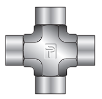 Cross, Tube Socket End - All 4 Ports