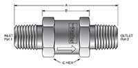 F Series Inline Filters - dimensions