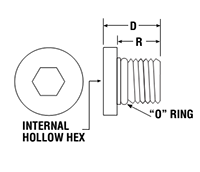 Hollow Hex Plug HP5ON - dimensions