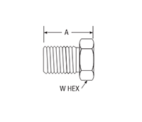 Inverted Tube Nut for fractional tube – dimensions