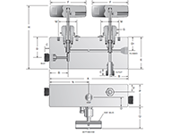 MADBN Series Double Block and Bleed Needle Valves - dimensions