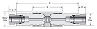 MAF Series Dual Disc Line Filter - dimensions