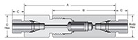 MAFC Series Cup Line Filter - dimensions