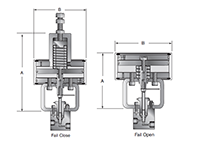 MAN Series Actuators - Piston Style Actuators - dimensions