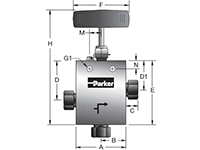 MAN Series 3-Way/2 On-Pressure Valve - dimensions