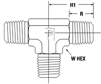 Male Tee MT - dimensions