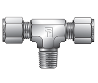 NPT Male Branch Tee for metric tube