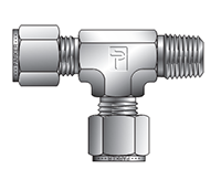 NPT Male Run Tee for fractional tube