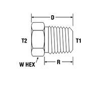 Reducing Bushing RB - dimensions