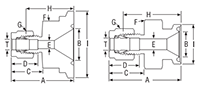 Sanitary Flange Fitting for fractional tube – dimensions