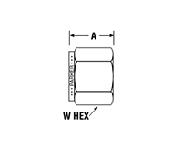 Tube Nut for fractional tube – dimensions