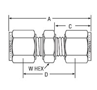 Union for metric tube - dimensions