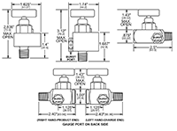 VP™ Series Cylinder Valves - dimensions