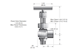 Angle U16 Series Needle Valves - dimensions