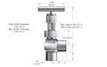 Angle U6 Series Needle Valves - dimensions