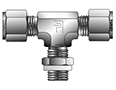 BSPP Male Branch Tee (Positionable) for fractional tube