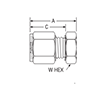 Cap for metric tube – dimensions