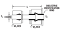 Dielectric Union Adapter for fractional tube - dimensions