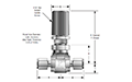 HR Series Metering Valves - dimensions