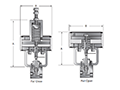 MAN Series Actuators - Piston Style Actuators - dimensions