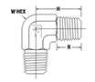 Male Elbow ME - dimensions