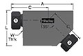 NBMP7 45° MPI™ Union Elbow - dimensions