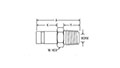 NPT Tube End Male Adapter for fractional tube - dimensions