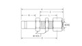 Tube End Bulkhead Adapter for fractional tube - dimensions