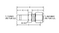 Tube End Converter for fractional tube to metric tube - dimensions