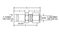 Tube End Reducer for fractional tube - dimensions