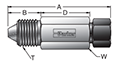 X41HBMP7 High Pressure to MPI™ Connector - dimensions