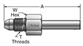 X42HT7 Medium Pressure to MPI™ Tube Stub - dimensions