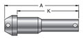 X47HT7 Medium Pressure C&T Port Connector to MPI™ Tube Stub - dimensions